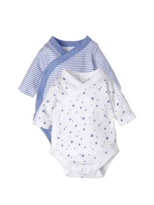 C&A Baby Club newborn baby velours pyjama met sterren blauw
