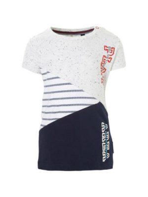 Quapi baby T-shirt met print Rick donkerblauw