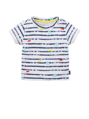 Noppies baby T-shirt met allover print blauw
