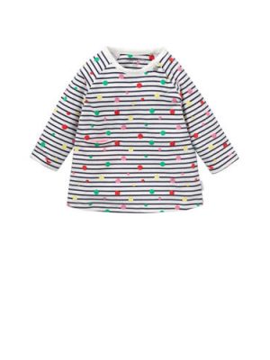 Noppies newborn baby jurk Roseville met strepen