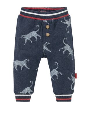 B.E.S.S newborn joggingbroek met tijgers blauw