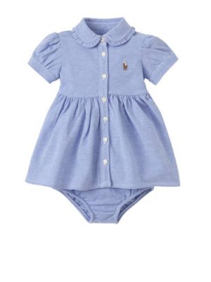 POLO Ralph Lauren baby jurk met broek blauw