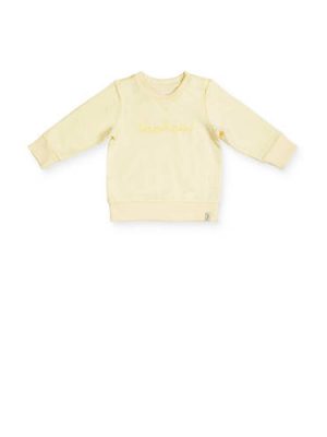 Jollein sweater met tekst geel