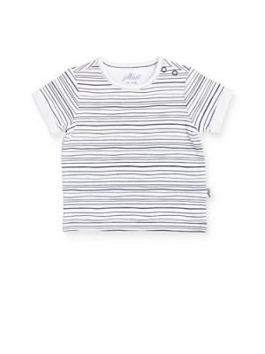 Jollein gestreept baby T-shirt zwart/wit