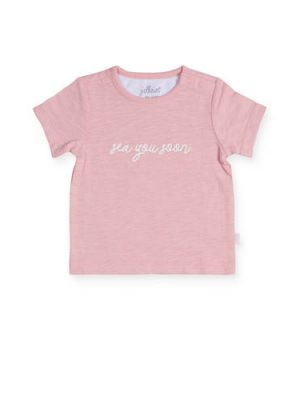 Jollein baby T-shirt met tekst roze