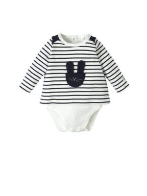 Petit Bateau newborn baby gestreepte broek blauw