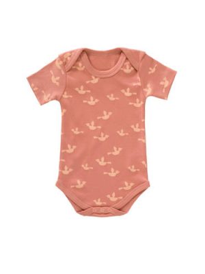 Fresk newborn baby romper Birds oudroze