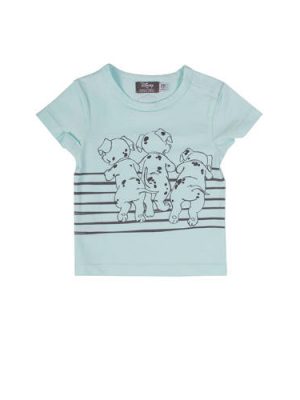 Zero2three newborn T-shirt met print mintgroen
