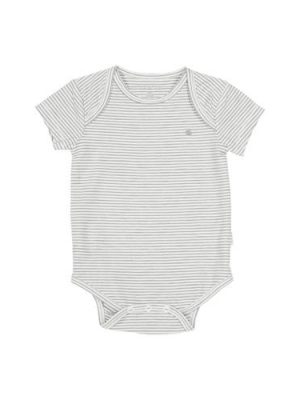 Koeka newborn baby gestreepte romper Linescape wit
