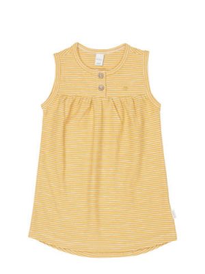 Koeka newborn baby gestreepte jurk Linescape oker