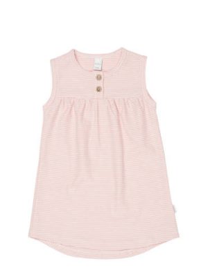 Koeka newborn baby gestreepte jurk Linescape roze