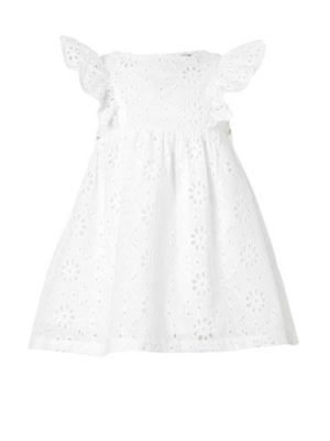 C&A Baby Club broderie jurk wit