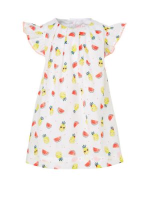 C&A Baby Club jurk met fruitprint wit
