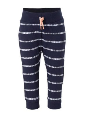 Dirkje gestreepte baby broek donkerblauw/wit