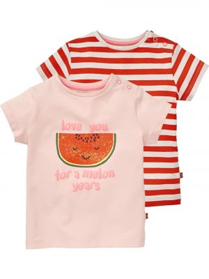 2-pak baby t-shirts lichtroze