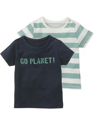 baby t-shirts 2 stuks donkerblauw
