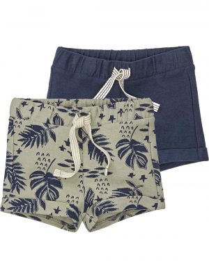 2-pak baby shorts donkerblauw