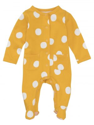 newborn baby jumpsuit geel