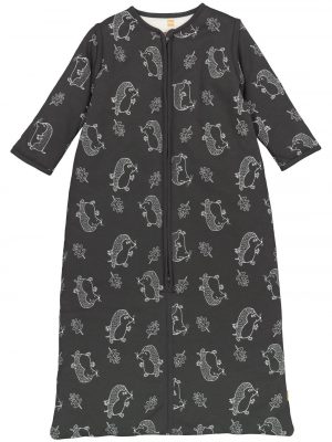 babyslaapzak met bamboe - afritsmouw - padded donkergrijs