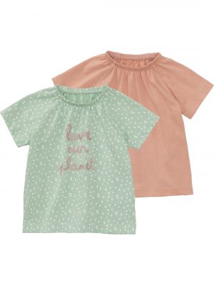 2-pak baby t-shirts mintgroen
