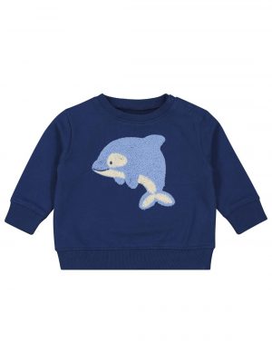 babysweater donkerblauw