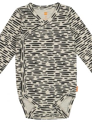 newborn overslagromper - met bamboe - stretch wit